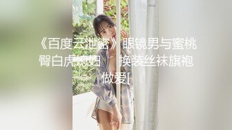 《百度云泄密》眼镜男与蜜桃臀白虎媳妇❤️换装丝袜旗袍做爱[