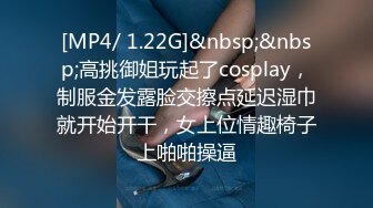 [MP4/ 1.22G]&nbsp;&nbsp;高挑御姐玩起了cosplay，制服金发露脸交擦点延迟湿巾就开始开干，女上位情趣椅子上啪啪操逼