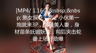 [MP4/ 1.16G]&nbsp;&nbsp; 熟女探花，两个小伙第一炮就来3P，风骚美人妻，身材苗条妩媚妖娆，前后夹击轮番上场好劲爆