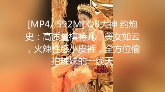 [MP4/ 592M] OB大神 约炮史：高质量模特儿，美女如云，火辣性感小皮裤，全方位偷拍辣妹的一线天