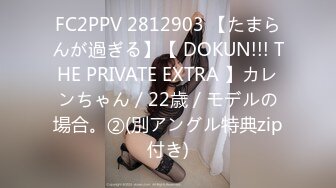 FC2PPV 2812903 【たまらんが過ぎる】【 DOKUN!!! THE PRIVATE EXTRA 】カレンちゃん / 22歳 / モデルの場合。②(別アングル特典zip付き)