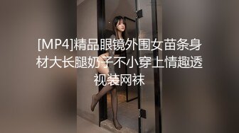 [MP4]精品眼镜外围女苗条身材大长腿奶子不小穿上情趣透视装网袜