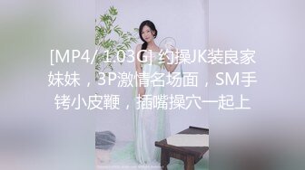 [MP4/ 1.03G] 约操JK装良家妹妹，3P激情名场面，SM手铐小皮鞭，插嘴操穴一起上