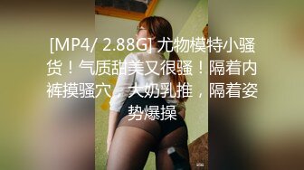 [MP4/ 2.88G] 尤物模特小骚货！气质甜美又很骚！隔着内裤摸骚穴，大奶乳推，隔着姿势爆操