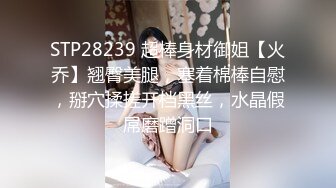 STP28239 超棒身材御姐【火乔】翘臀美腿，塞着棉棒自慰，掰穴揉搓开档黑丝，水晶假屌磨蹭洞口